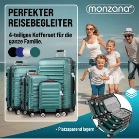 monzana Koffer-Set 4-tlg. grün/kunststoff/abs