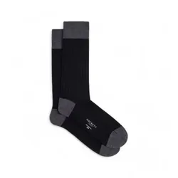 Hackett London für Herren. HMU30022 Merino Socken schwarz (S-M), Heimtextilien, Wolle