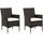 vidaXL Gartenstuhl 58,6 x 73,7 x 32,8 cm schwarz 2 St.