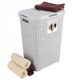 Curver Natural Style Laundry Basket 60L Light Grey