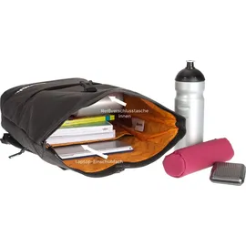 Sieber Kurierrucksack Rucksack Bench Classic mit Laptopfach 19 Liter Large A4 Geheimfach 64180 + Trinkflasche (Anthrazit Schwarz 0100)