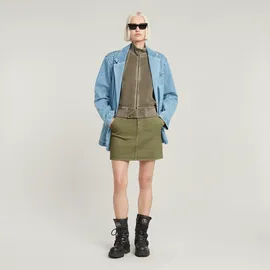 G-Star Overdyed Slim Track Sweater Jacke - Grün - Damen - L