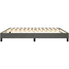 vidaXL Boxspringbett 160 x 200 cm dunkelgrau