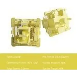 Akko V3 Pro Cream Yellow Switches, mechanisch, 5-Pin, linear, MX-Stem, 50g -