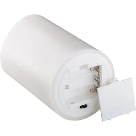 goobay LED Echtwachskerze 10 x 15 cm weiß