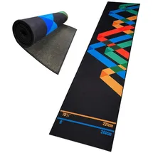Relaxdays Dartteppich mit Abwurfline Grün,Hellblau,Schwarz