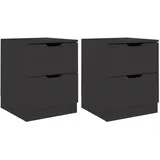 vidaXL Nachtschrank 40 x 40 x 50 cm Schwarz