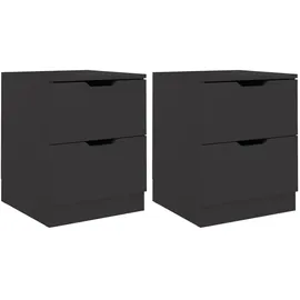vidaXL Nachtschrank 40 x 40 x 50 cm Schwarz
