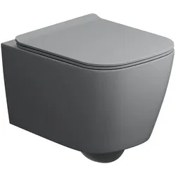 ALLUVION Mars Wand-WC kompakt Tiefspüler ohne Spülrand, Badkeramik, ghiaia