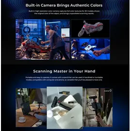 Creality 3D Creality CR Scan Ferret 3D-Scanner, 0,1 mm Hochpräzision, Scangeschwindigkeit von 30 fps, Dual-Modus-Scannen, Vollfarb-Texturen, kompatibel mit An...