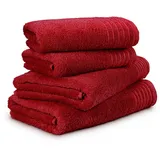 Möve Handtuchset New Classic 4-TLG ruby