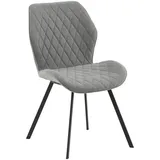 Livetastic Stuhl-Set, Grau, Schwarz, Metall, Textil, Füllung: Schaumstoff, rund, 50x90x63 cm, abwischbar, Esszimmer, Stühle, Esszimmerstühle, Esszimmerstühle-Set