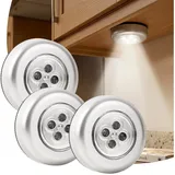shop'n smile ideoon LED Unterbauleuchte mit Touch-Control, batteriebetriebene Schrankleuchten, selbstklebend - kabellose Push-Lights für Schränke