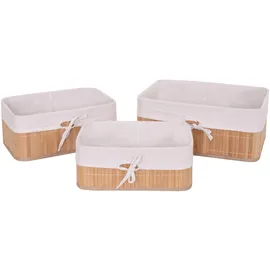 MCW Aufbewahrungskorb MCW-C21 3er-Set 38 x 28 x 25 cm beige
