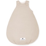 Julius Zöllner Babyschlafsack Musselin, warme Füllung 2,5 TOG, waschbar bei 40°C, Made in Germany, Oeko TEX Standard 100, Sand, Gr. 50/56