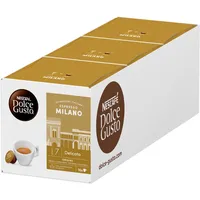NESCAFÉ Dolce Gusto Espresso Milano, 48 Kaffeekapseln (Intensität 7, besonders fein und samtig), 3er Pack (3 x 16 Kapseln)