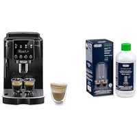 De'Longhi Magnifica Start ECAM222.20.B, Kaffeevollautomat mit Milchaufschäumdüse, für Cappuccino, mit Espresso-Direktwahltase und 2x Funktion, 13-stufiges Kegelmahlwerk, Schwarz mit DLSC 500 Entkalker