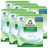 FROSCH Frosch Limonen Geschirrspül-Tabs 50 Tabs - Reinigung und Glanz (6er Pa Geschirrspülmittel