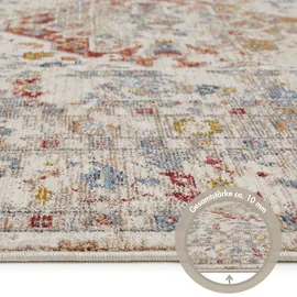 LUXOR LIVING Rocco Teppich 160 x 240 cm Blau/Creme