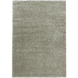 Teppich Hochflor Shaggy Uni-Look Polypropylen Wohnzimmer Natur Rechteckig 300x400 | Kadima Design