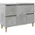 vidaXL Waschbeckenunterschrank Betongrau 80x33x60 cm Holzwerkstoff
