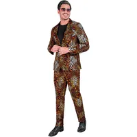 W WIDMANN MILANO Party Fashion - Party Anzug Herren, Set mit Jackett und Hose, 80er Jahre Kostüm für Karneval und Festival