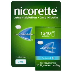nicorette Lutschtablette freshmint 2 mg Nikotin zur Raucherentwöhnung 40 St Lutschtabletten