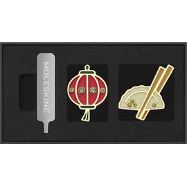 Moleskine Germany GmbH Moleskine Country Pins China (2er-Set), Laterne + Dumpling