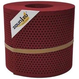 zaunzu® Sichtschutzstreifen Rille Gelocht 26 m Bordeauxrot Kunststoff