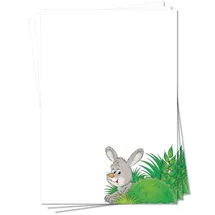 LYSCO Motiv Briefpapier (Ostern-5110, DIN A4, 100 Blatt) Ostern Osterhase Wiese Motivpapier