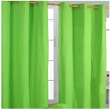 Homescapes Gardinen Unifarben grün 2er Set 137 x 117 - Homescapes