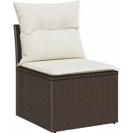vidaXL Garten Essgruppe 6-tlg. Braun/Creme