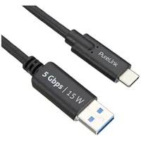 PureLink USB-C auf USB-A Kabel - 3.1 Gen 2, mit 10 GB/s Datenübertragung, schwarz, 1,00m