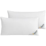 Jekatex 3-Kammer Daunenkopfkissen DOPPELPACK 40x80cm, Jekatex - weiß