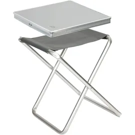 Bo-Camp Campinghocker mit Tischplattenaufsatz Grau