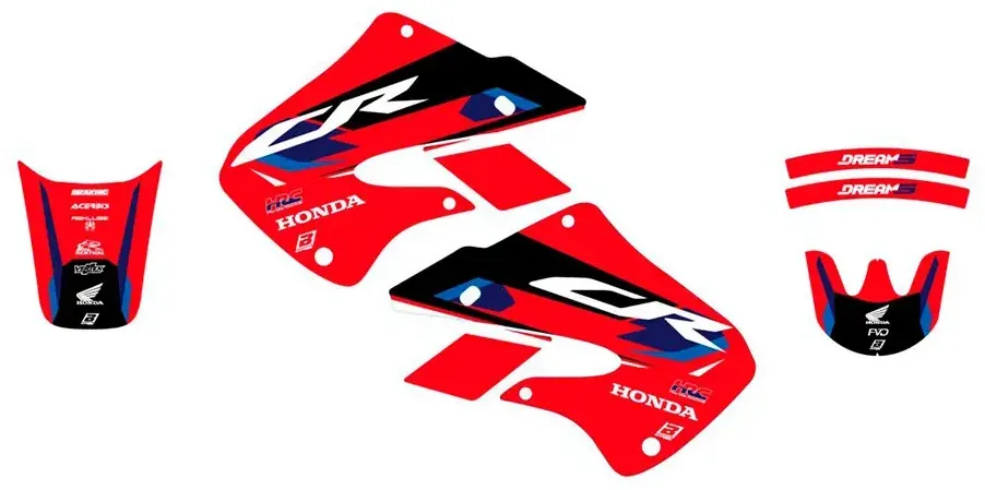 Blackbird Racing Dream 5 Honda Cr 125 R 98-99/cr 250 R 97-99 Aufkleber - Black / Red / White - One Size