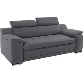 sit&more Couch Kunstleder 3-Sitzer Grau