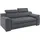sit&more Couch Kunstleder 3-Sitzer Grau