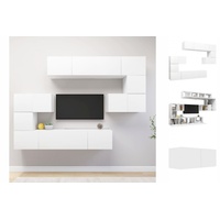 VidaXL 8-tlg. TV-Schrank-Set Weiß Holzwerkstoff