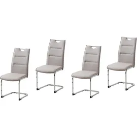 Hti-Living HTI-line Schwingstuhl 4er Set PU cappuccino