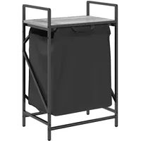 VidaXL Wäschekorb 1 Fach mit Ablage Grau Sonoma