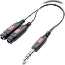 SpeaKa Professional Klinke Audio Y-Adapter 1x Klinkenstecker 6,35mm - 2x Klinkenbuchse 6,35mm 0,64m (SP-7869836)