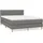 vidaXL Boxspringbett 140 x 200 cm Dunkelgrau
