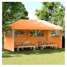 vidaXL Partyzelt Faltbar Pop-Up mit 3 Seitenteilen Orange