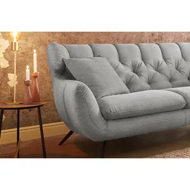 KAWOLA 2,5-Sitzer Charme Cord hellgrau