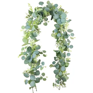 Eukalyptus Girlande, 1.8 M Eukalyptus Deko, Blumen Girlande, Vogelspielzeug, Plattformspielzeug