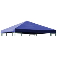 DEGAMO Ersatzdach für Metall- und Alupavillon 3x3 Meter dunkelblau, wasserdicht PVC-beschichtet