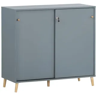 Schildmeyer MÖBELPARTNER Schiebetürenschrank 500, 701789 blaugrau 1 Fachboden 100,1 x 41,0 x 92,6 cm
