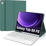 WINCHKING Tastatur Hülle für Samsung Galaxy Tab S10 FE 10.9 Zoll, Kompatibel Samsung Galaxy Tab S9 FE, 7 Farben Beleuchtete, Kabellose Abnehmbare mit Touchpad, QWERTZ Layout (Dunkelgrün)