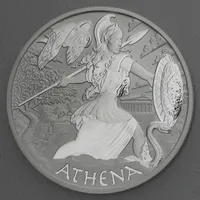 Perth Mint Silbermünze Tuvalu - Gods of Olympus - Athena 2022 Antik Finish
